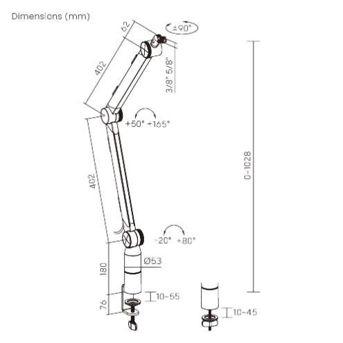 Microphone stand, MICROPHONE STAND MDS20-1L